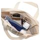 Personalized Canvas Tote With Silver Stripes Image 2 of 3